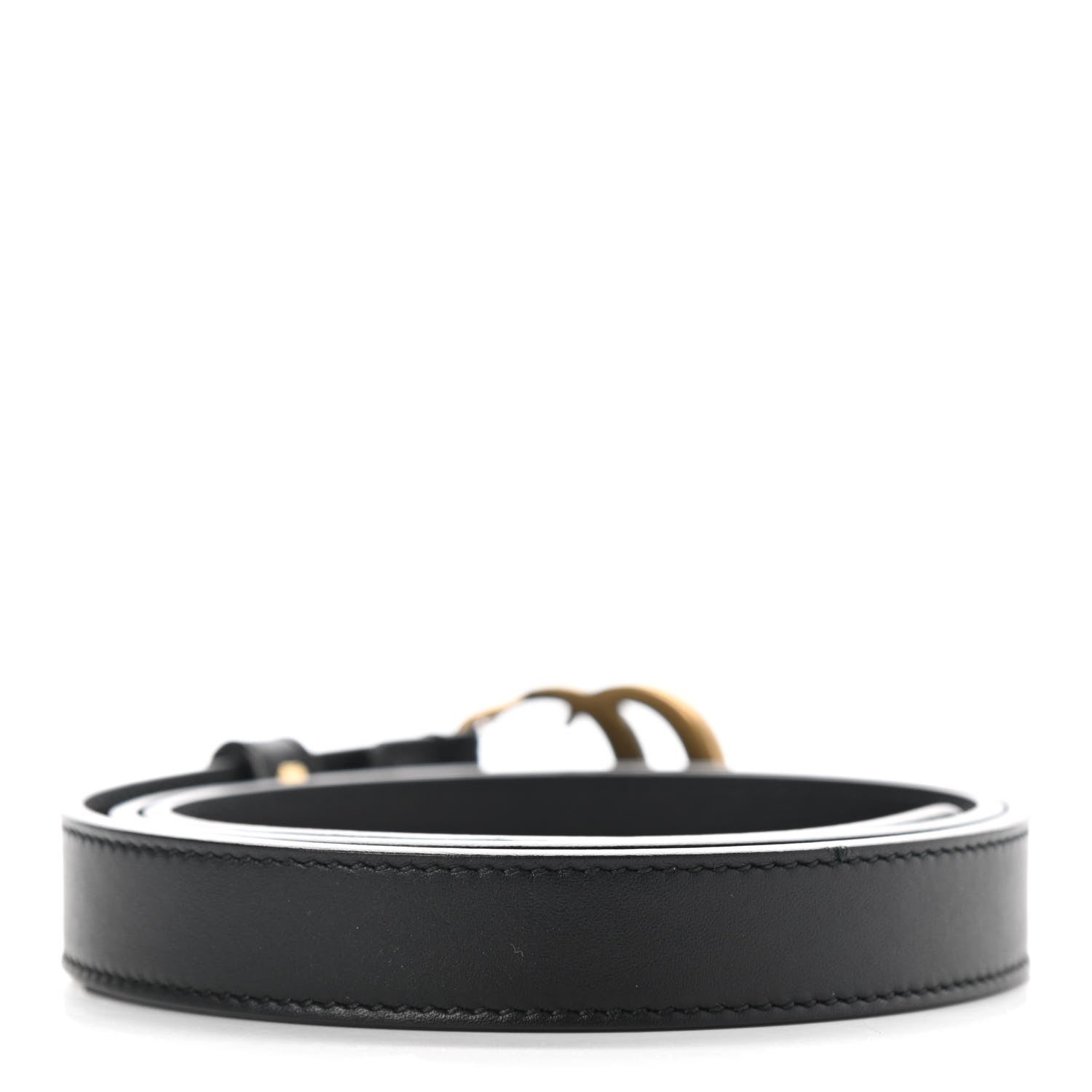 Gucci Calfskin Double G 20mm Belt 80 32 Black 2 of 8