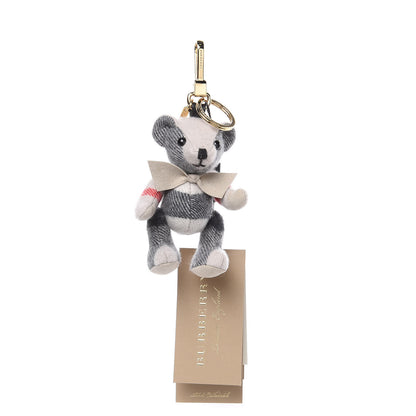 Burberry Cashmere House Check Thomas Bear Bag Charm Stone 1 of 3