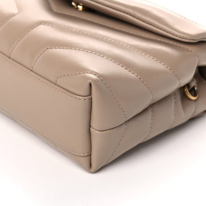 Saint Laurent Calfskin Y Quilted Monogram Toy Loulou Crossbody Bag Latte 10 of 10