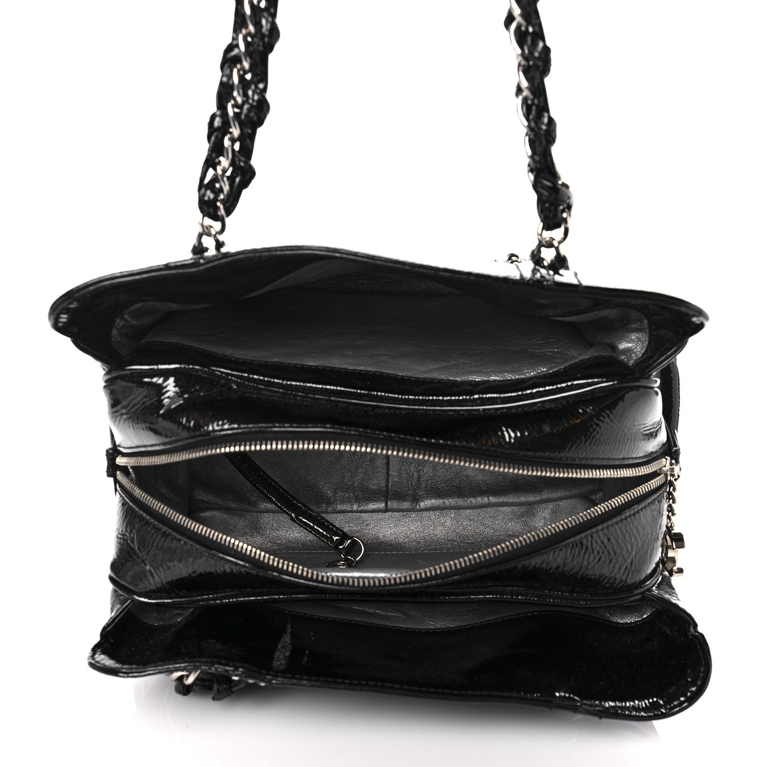 Chanel Patent Calfskin Small Luxe Ligne Tote Black 5 of 12
