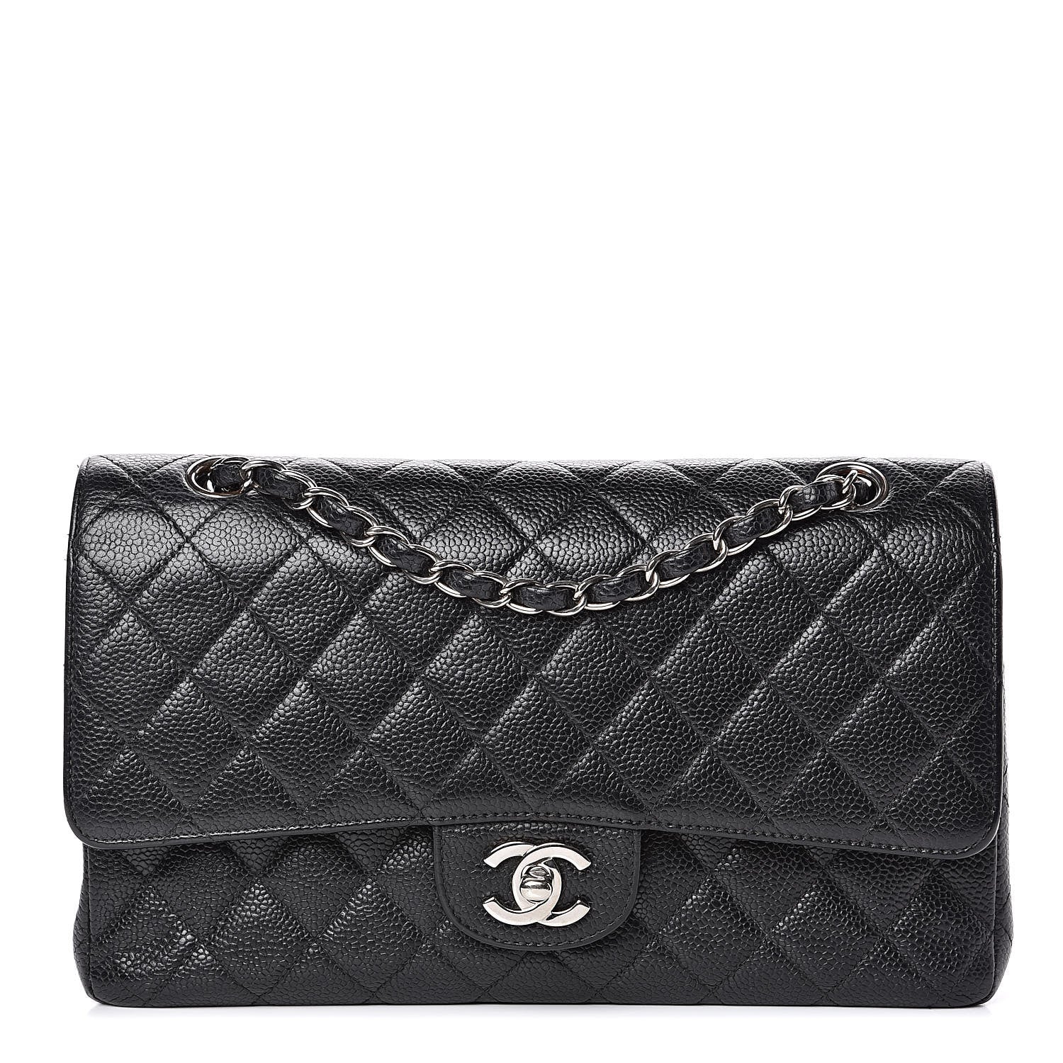 Chanel Caviar Quilted Medium Double Flap Black 1 of 16