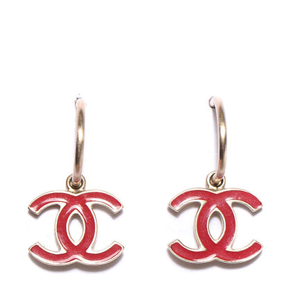 Chanel Enamel CC Earrings Gold 1 of 4