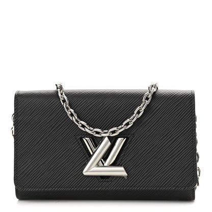 Louis Vuitton Epi Twist Chain Wallet Black 1 of 10