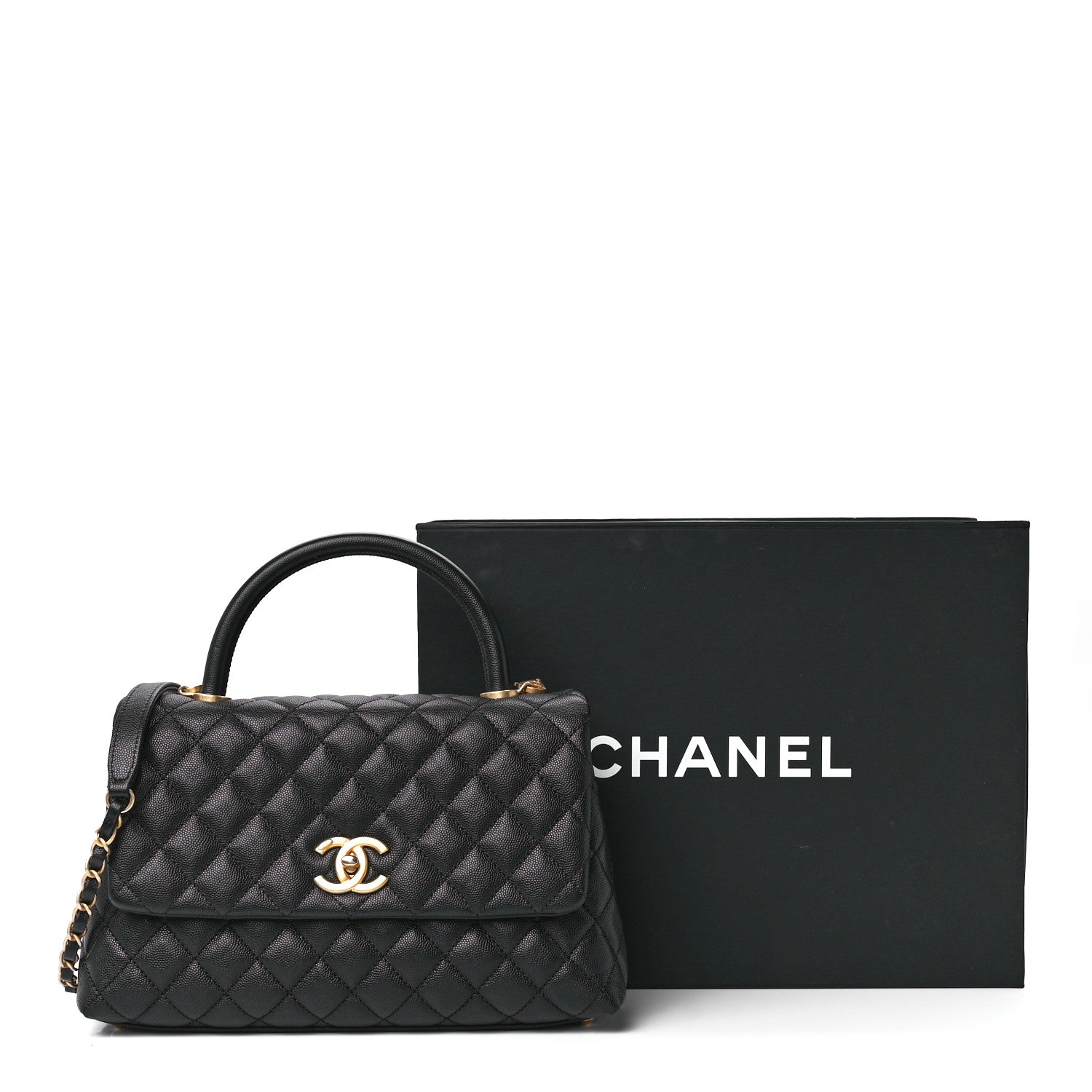 Chanel Caviar Quilted Small Coco Handle Flap Black 13 of 13
