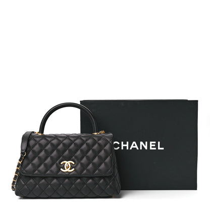 Chanel Caviar Quilted Small Coco Handle Flap Black 13 of 13