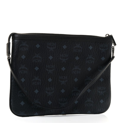 MCM Visetos Liz Shopper Tote Pouch Black 2 of 4