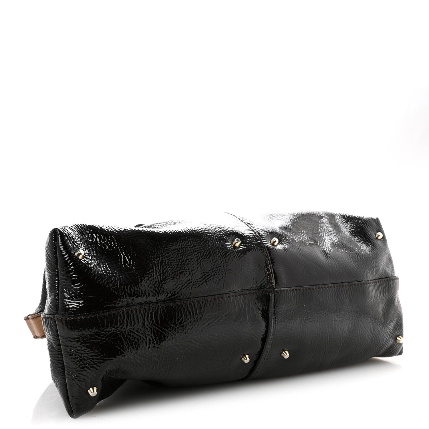Chloe Patent Lambskin Medium Paddington Satchel Dark Brown 4 of 14