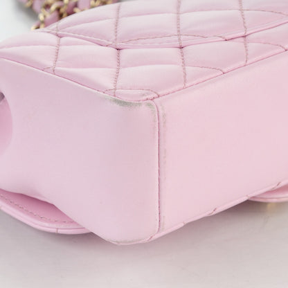 Chanel Lambskin Quilted Mini Mademoiselle Chic Flap Pink 11 of 12
