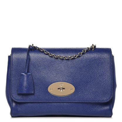 Mulberry Classic Grain Medium Lily Flap Neon Blue 1 of 8