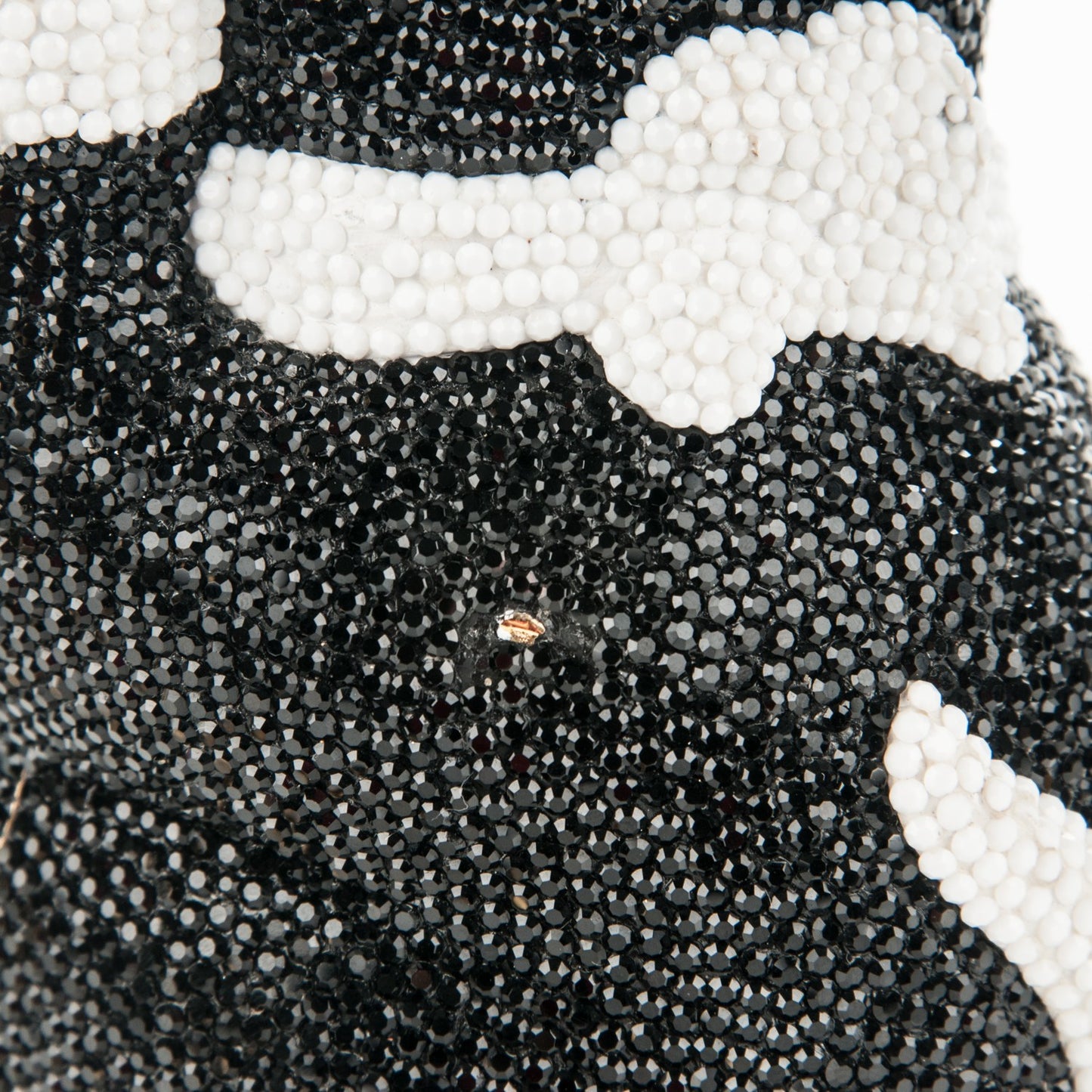 Swarovski Crystal Cat Minaudiere Clutch Black White