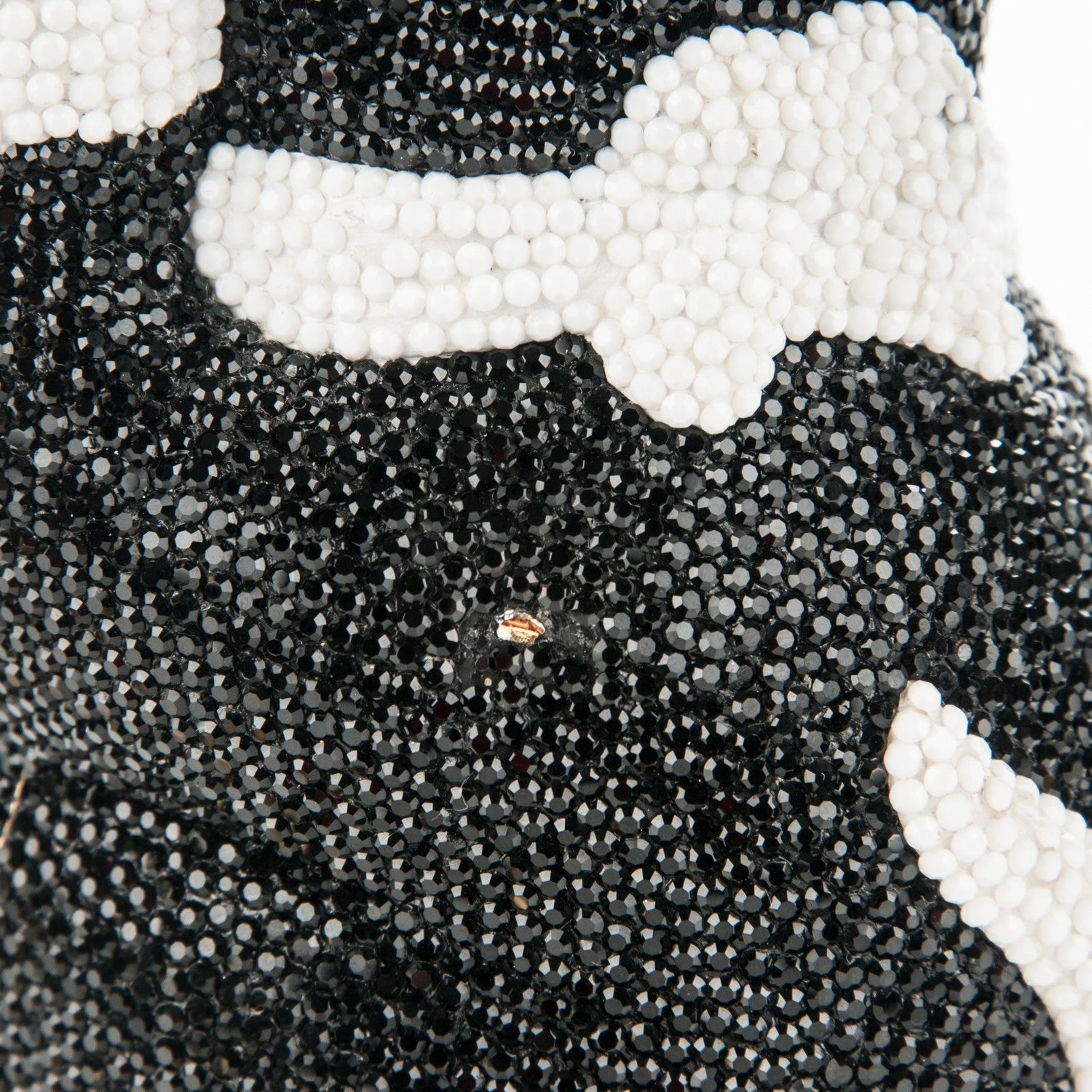 Judith Leiber Swarovski Crystal Cat Minaudiere Clutch Black White 3 of 8