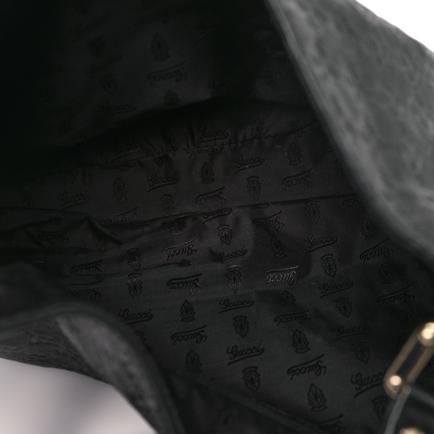 Gucci Guccissima Large New Ladies Web Hobo Black 5 of 15