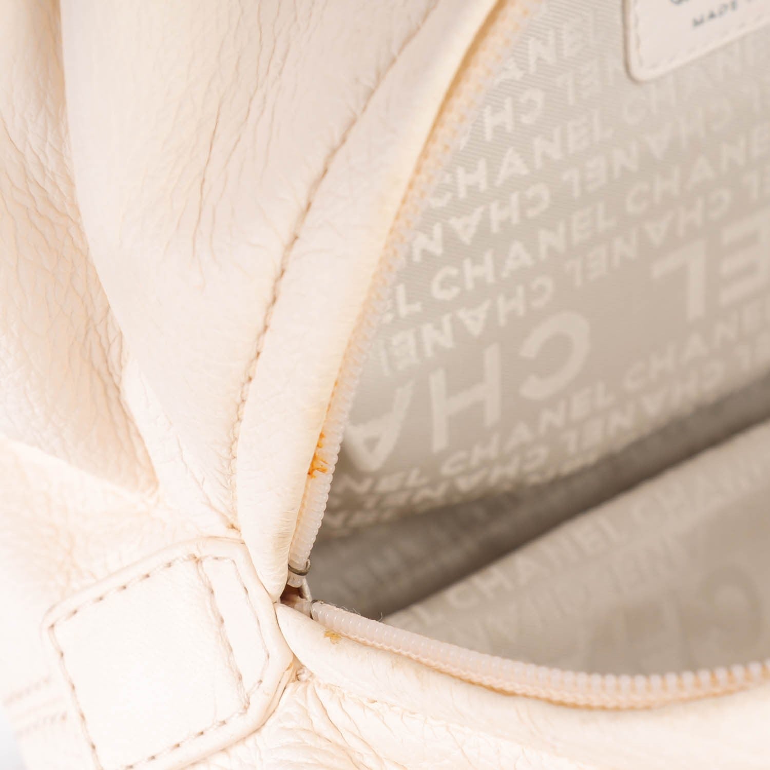 Chanel Calfskin Round Bowling Bag White 9 of 9
