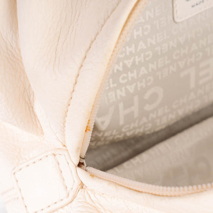 Chanel Calfskin Round Bowling Bag White 9 of 9