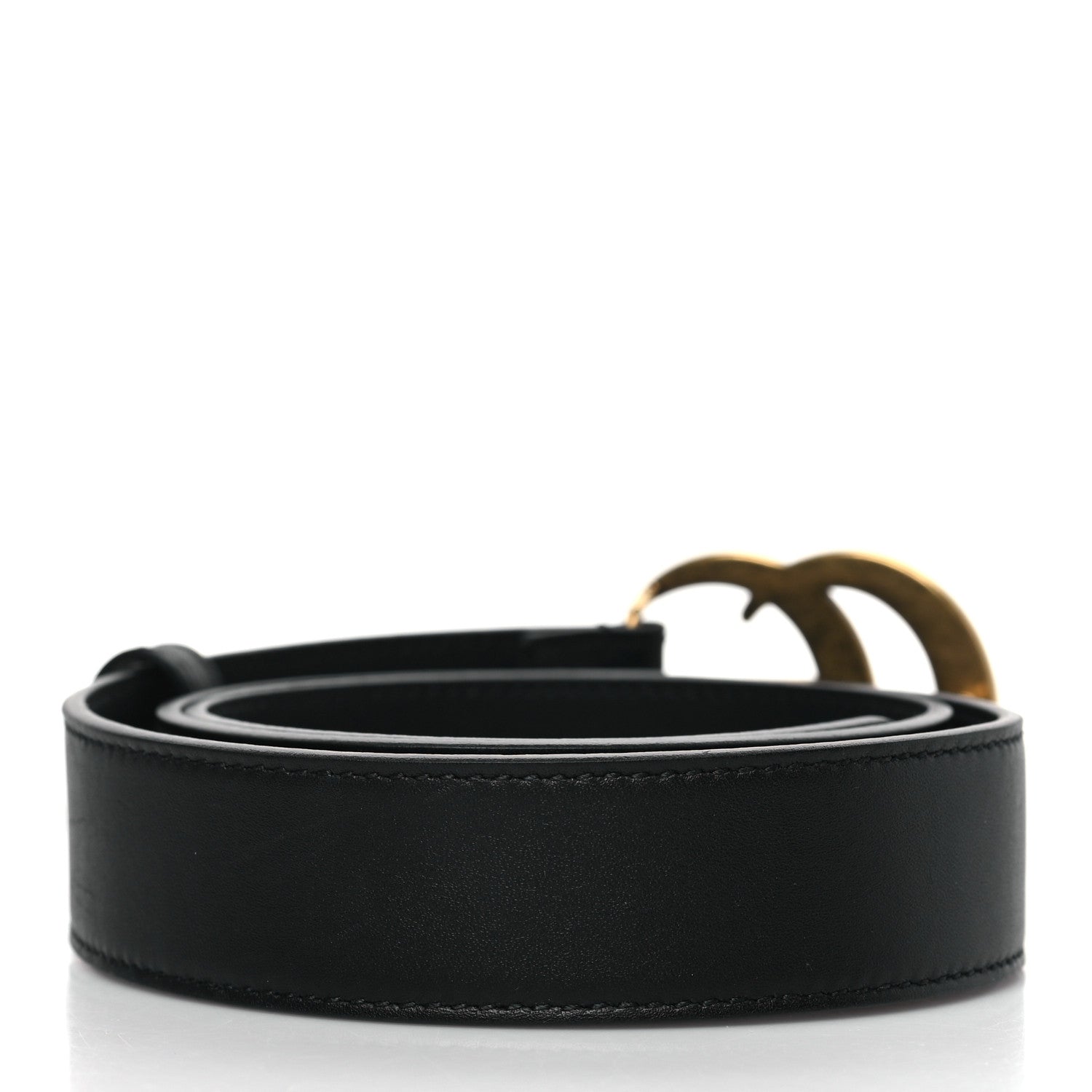 Gucci Calfskin Double G 30mm Belt 80 32 Black 3 of 5