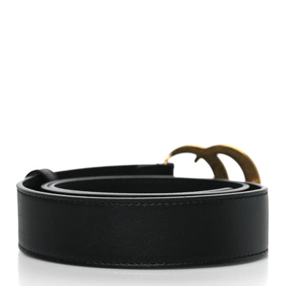 Gucci Calfskin Double G 30mm Belt 80 32 Black 3 of 5