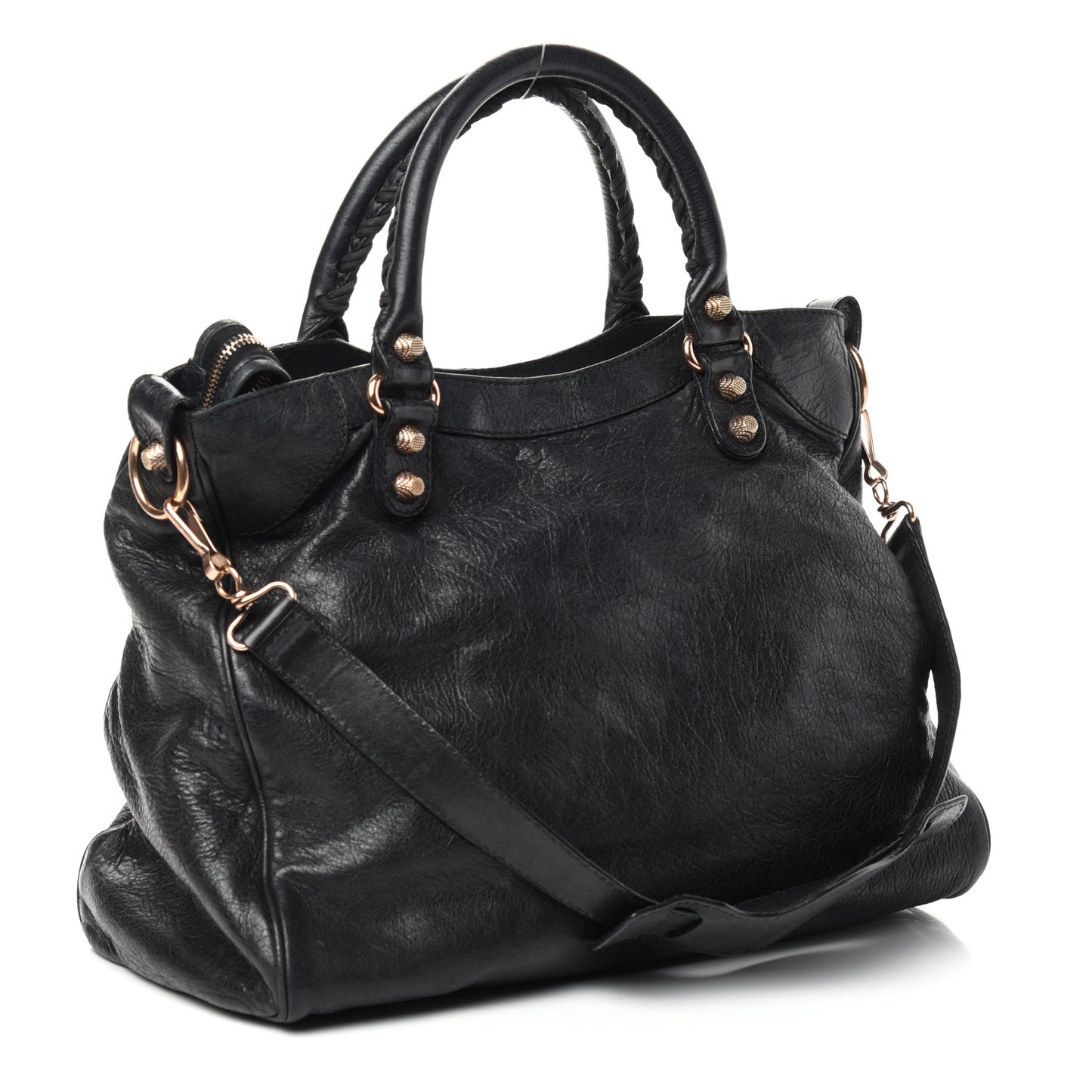 Agneau Giant 12 Rose Gold Hardware Velo Black