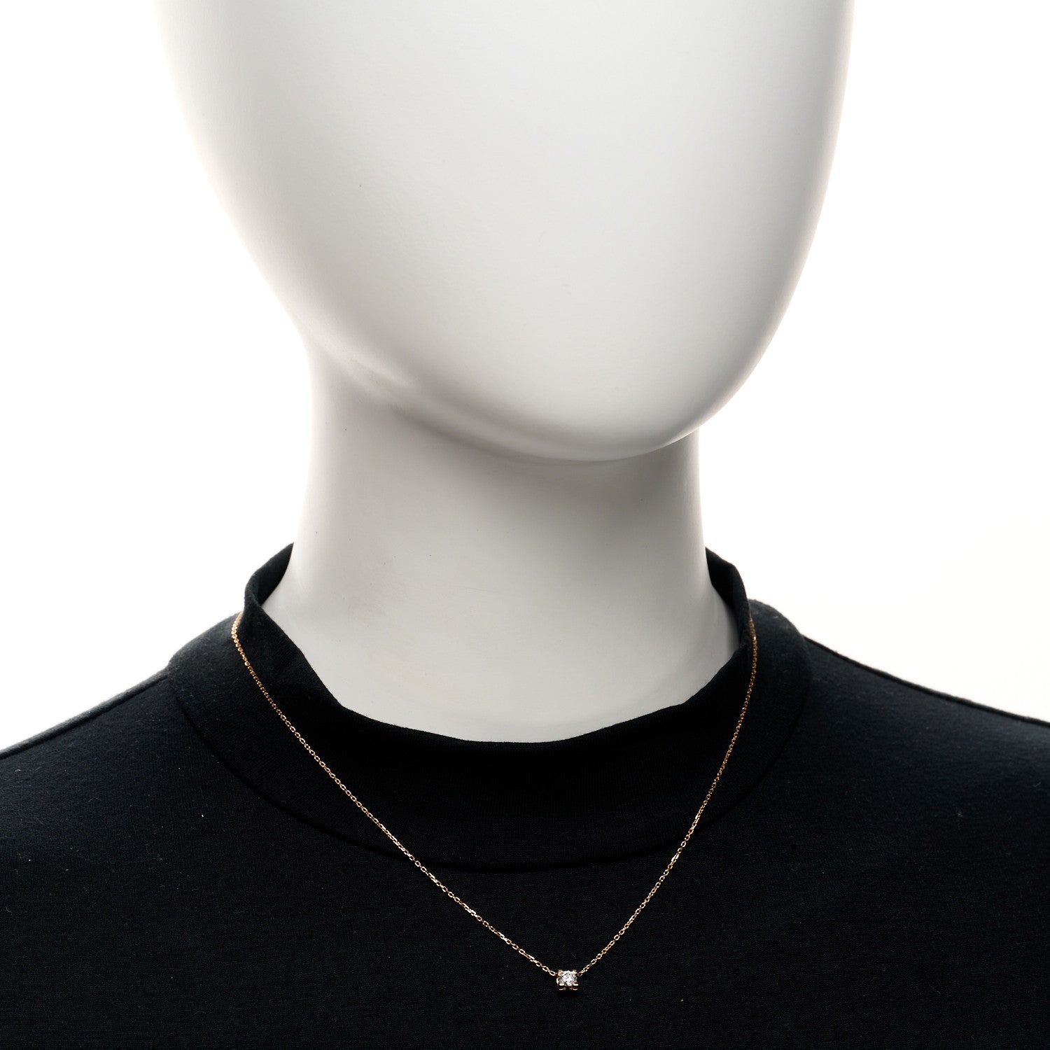 Cartier 18K Pink Gold Diamond .25ct C De Cartier Pendant Necklace 2 of 5