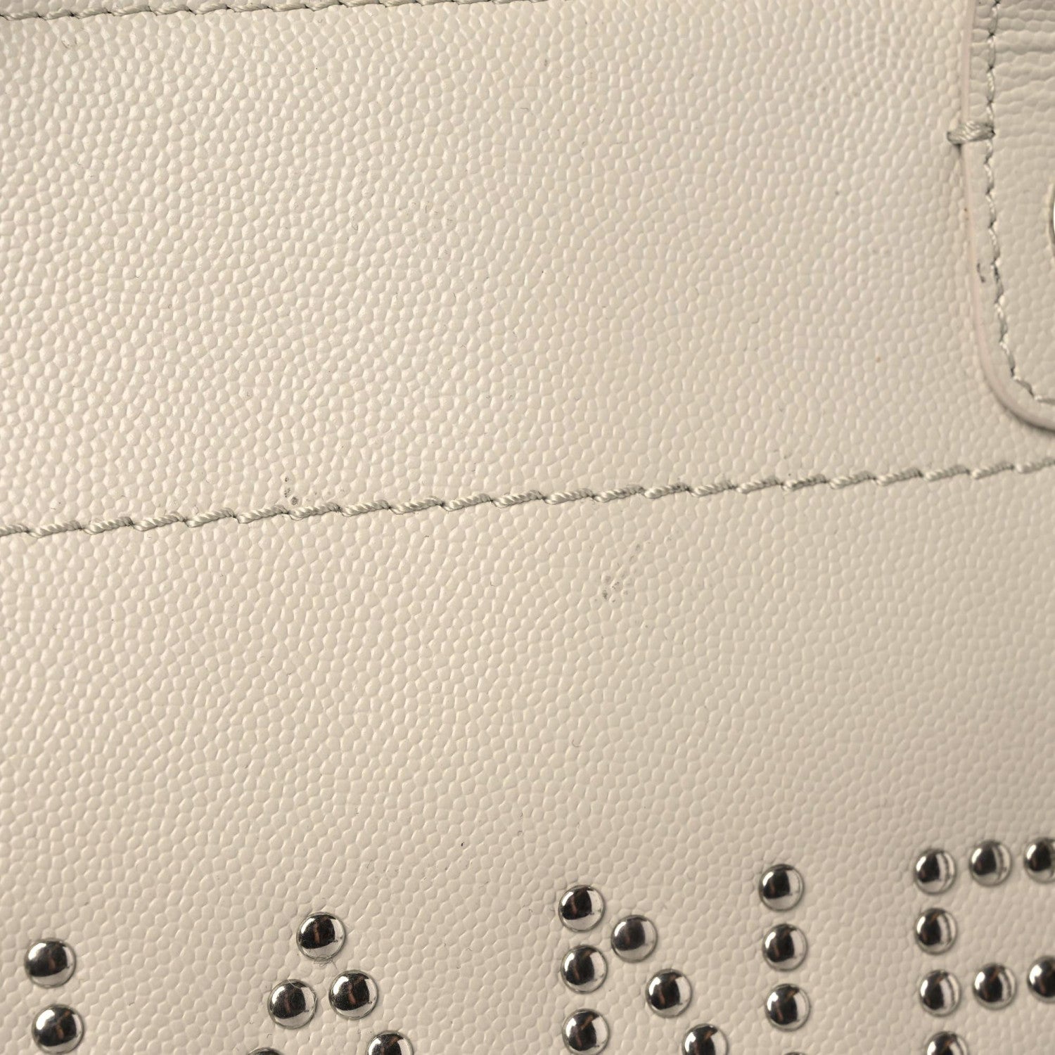 Chanel Caviar Small Studded Deauville Tote Ivory 16 of 22