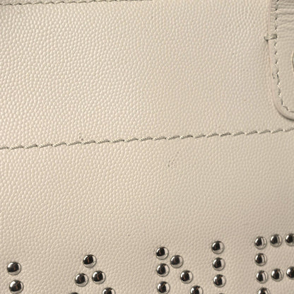 Chanel Caviar Small Studded Deauville Tote Ivory 16 of 22