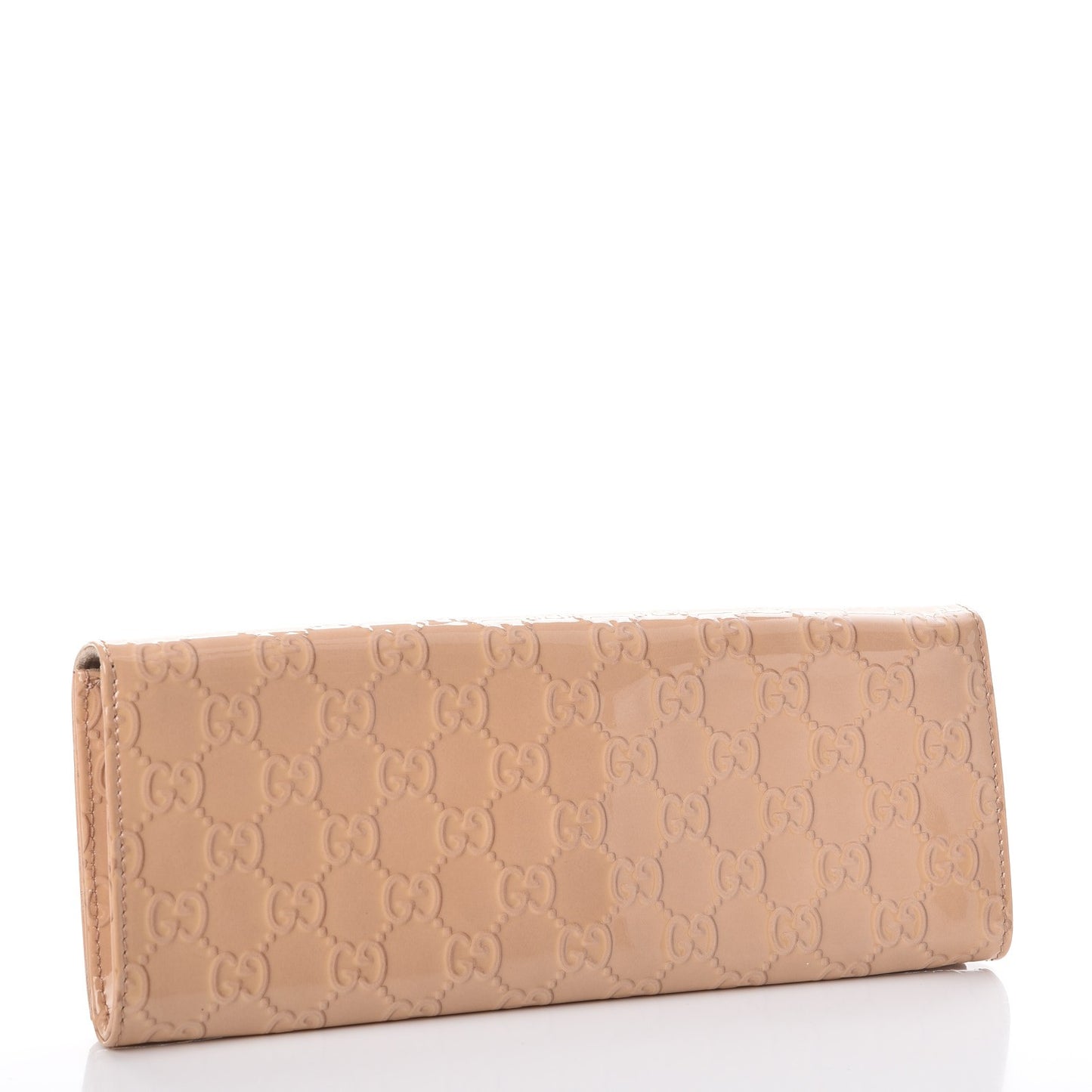Patent Guccissima Small Broadway Clutch Dark Cipria