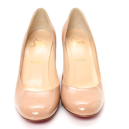 Christian Louboutin Patent Lady Gena 85 Pumps 38.5 Nude 3 of 9