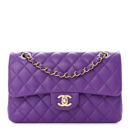 Chanel Caviar Quilted Small Double Flap Dark Purple 1 of 11