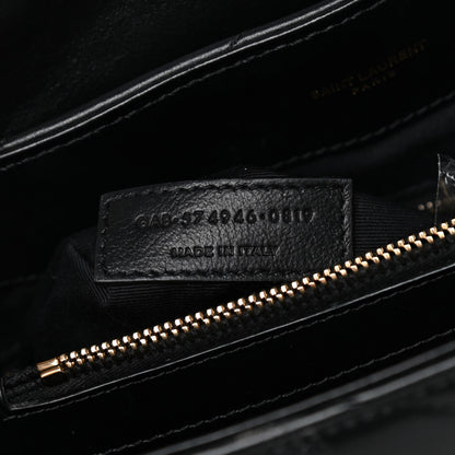 Saint Laurent Calfskin Y Quilted Monogram Medium Loulou Chain Satchel Black 7 of 14