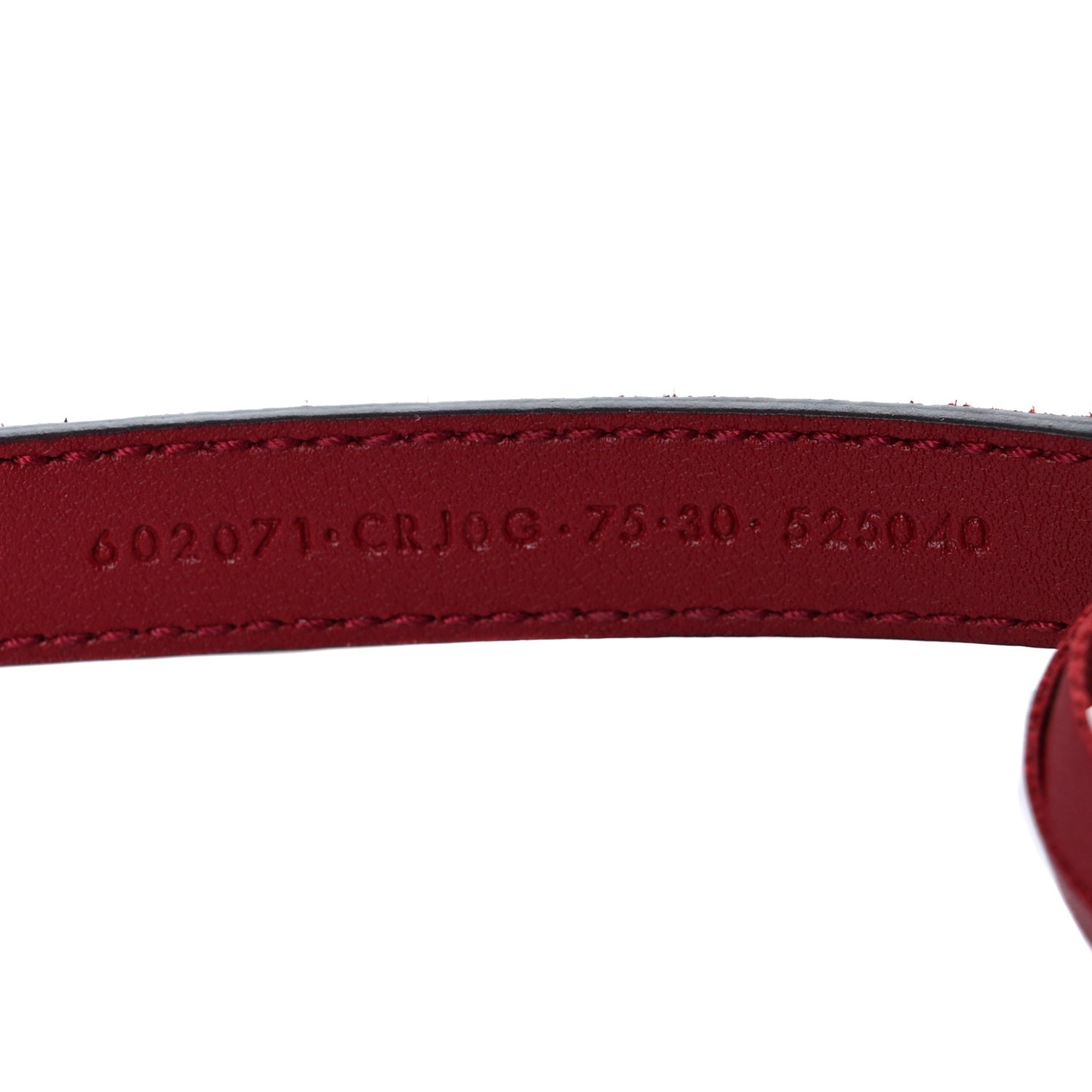 Suede Calfskin Torchon Double G 15mm Belt 75 30 Red