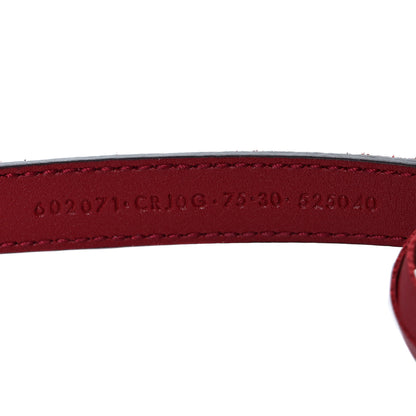 Gucci Suede Calfskin Torchon Double G 15mm Belt 75 30 Red 4 of 7