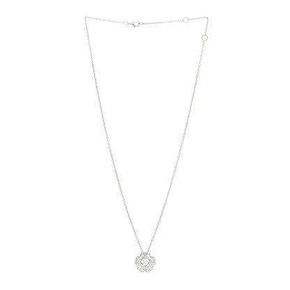Chanel 18K White Gold Diamond Bouton de Camelia Pendant Necklace 3 of 5