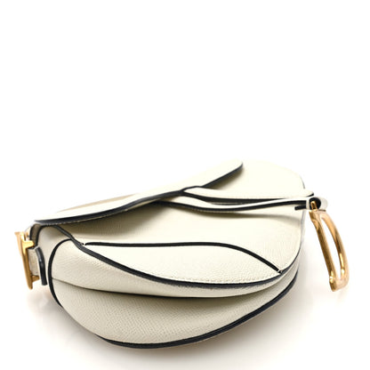 Christian Dior Grained Calfskin Saddle Bag White 4 of 10