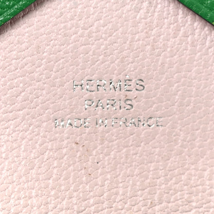 Hermes Chevre Mysore Verso Calvi Duo Card Case Menthe Rose Sakura 6 of 7