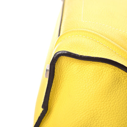 Celine Drummed Calfskin Mini Luggage Citron 21 of 26