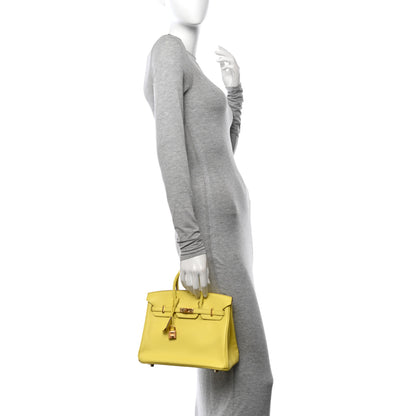Hermes Epsom Birkin 25 Lime 2 of 11