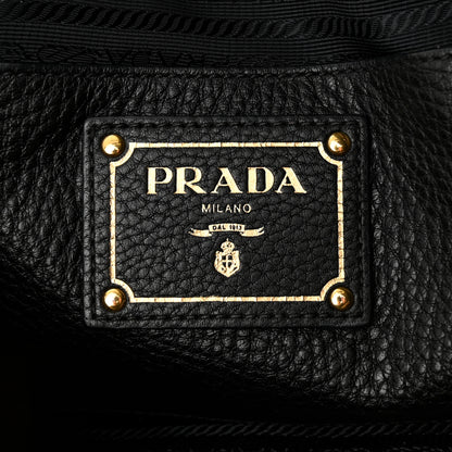 Prada Vitello Daino Tote Black 7 of 12
