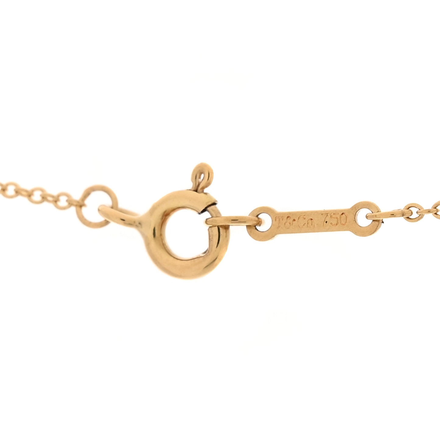 18K Yellow Gold Diamond Paloma Picasso Love & Kisses Pendant Necklace