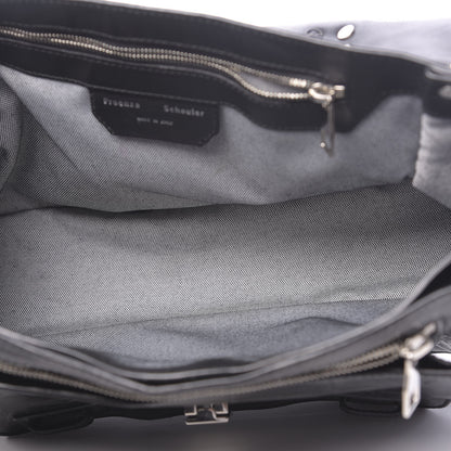 Proenza Schouler Calfskin Crocodile Embossed Medium PS1 Satchel Black 6 of 12