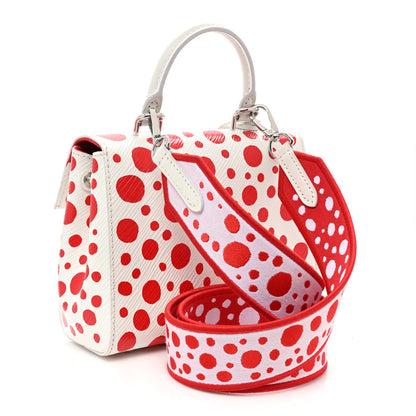 Louis Vuitton LV X YK Monogram Kusama Epi Cluny Mini White Red 3 of 8
