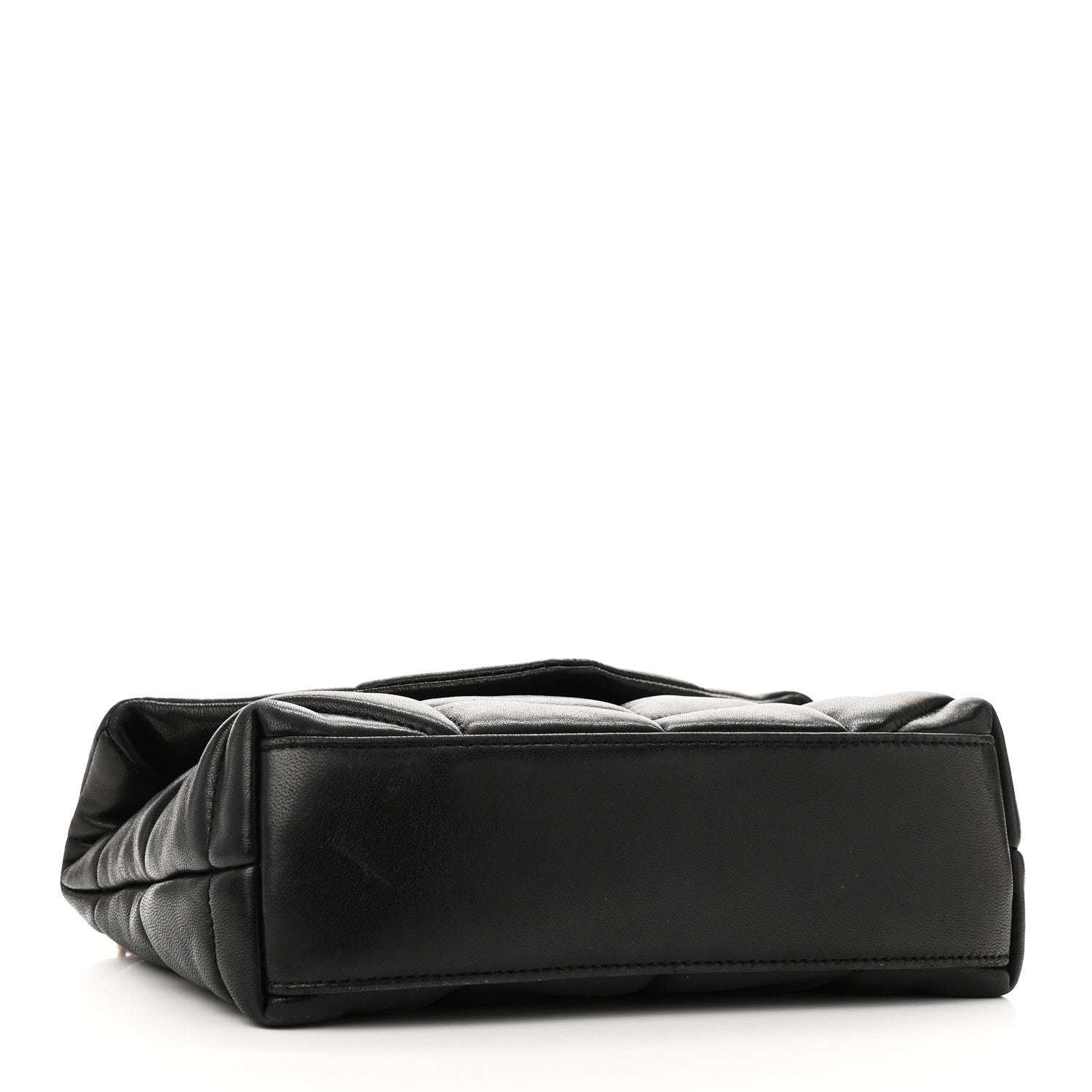 Saint Laurent Lambskin Quilted Toy Loulou Puffer Monogram Chain Satchel Black 4 of 11