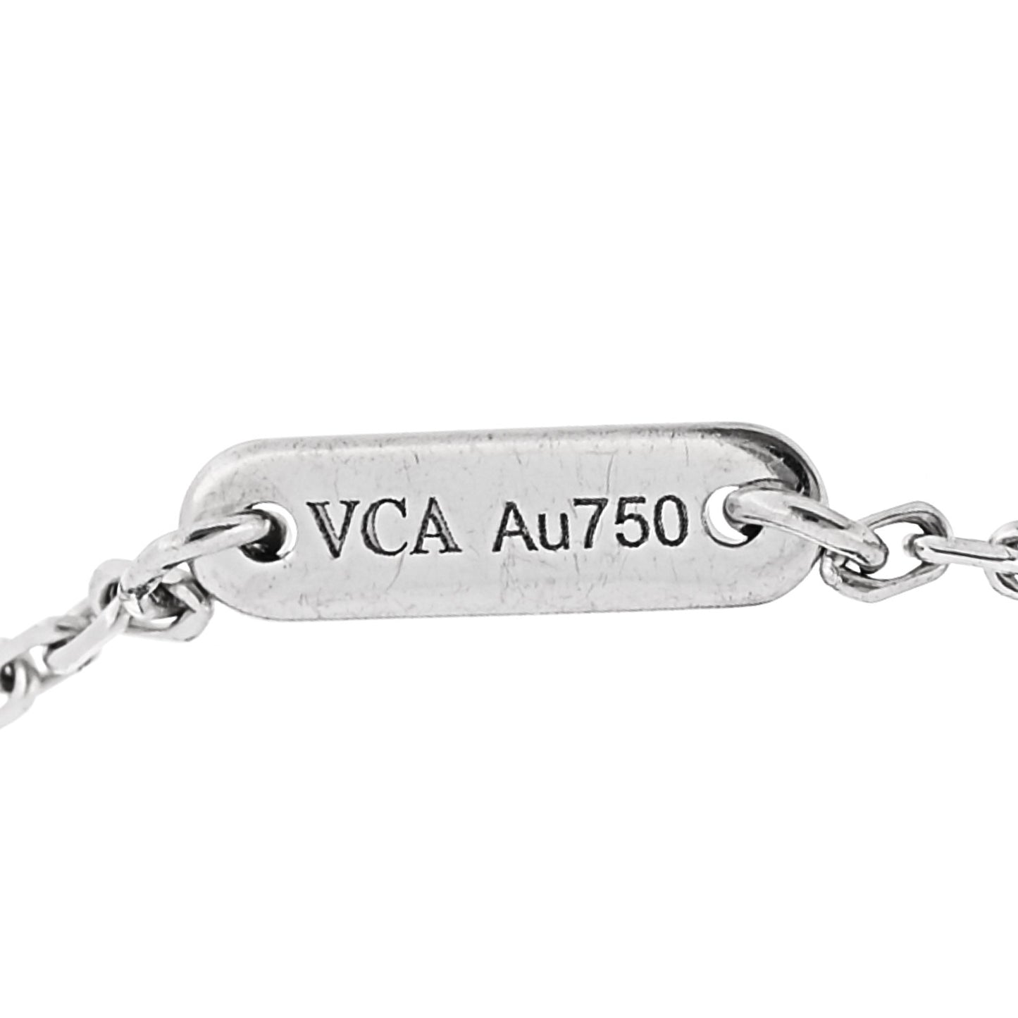 18K White Gold Diamond Sweet Alhambra Bracelet