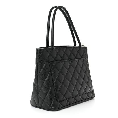 Chanel Caviar Quilted Medallion Tote Black 3 of 10