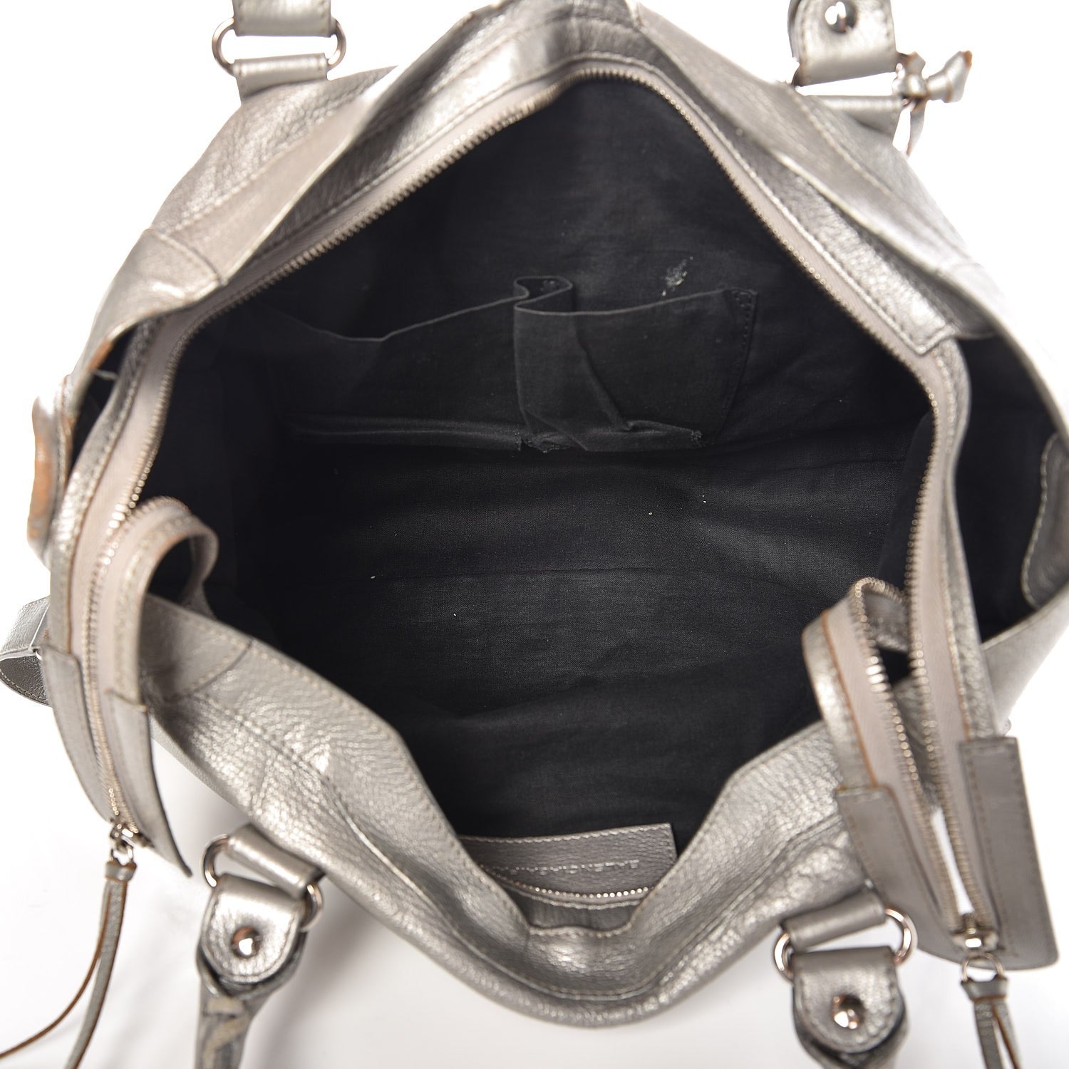 Balenciaga Pearlescent Goatskin Classic Palladium Hardware City Gris Gris Light 6 of 12