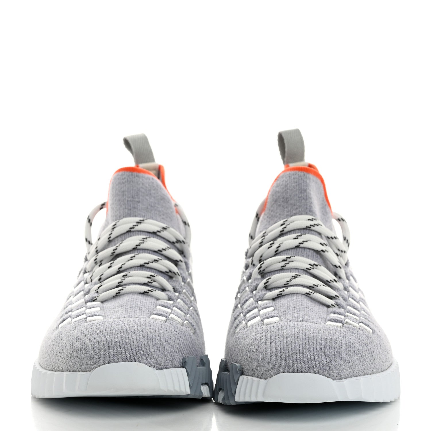 Hermes Technical Canvas Womens Flex Slip-On Sneaker 36.5 Gris Silex 2 of 8
