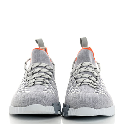 Hermes Technical Canvas Womens Flex Slip-On Sneaker 36.5 Gris Silex 2 of 8