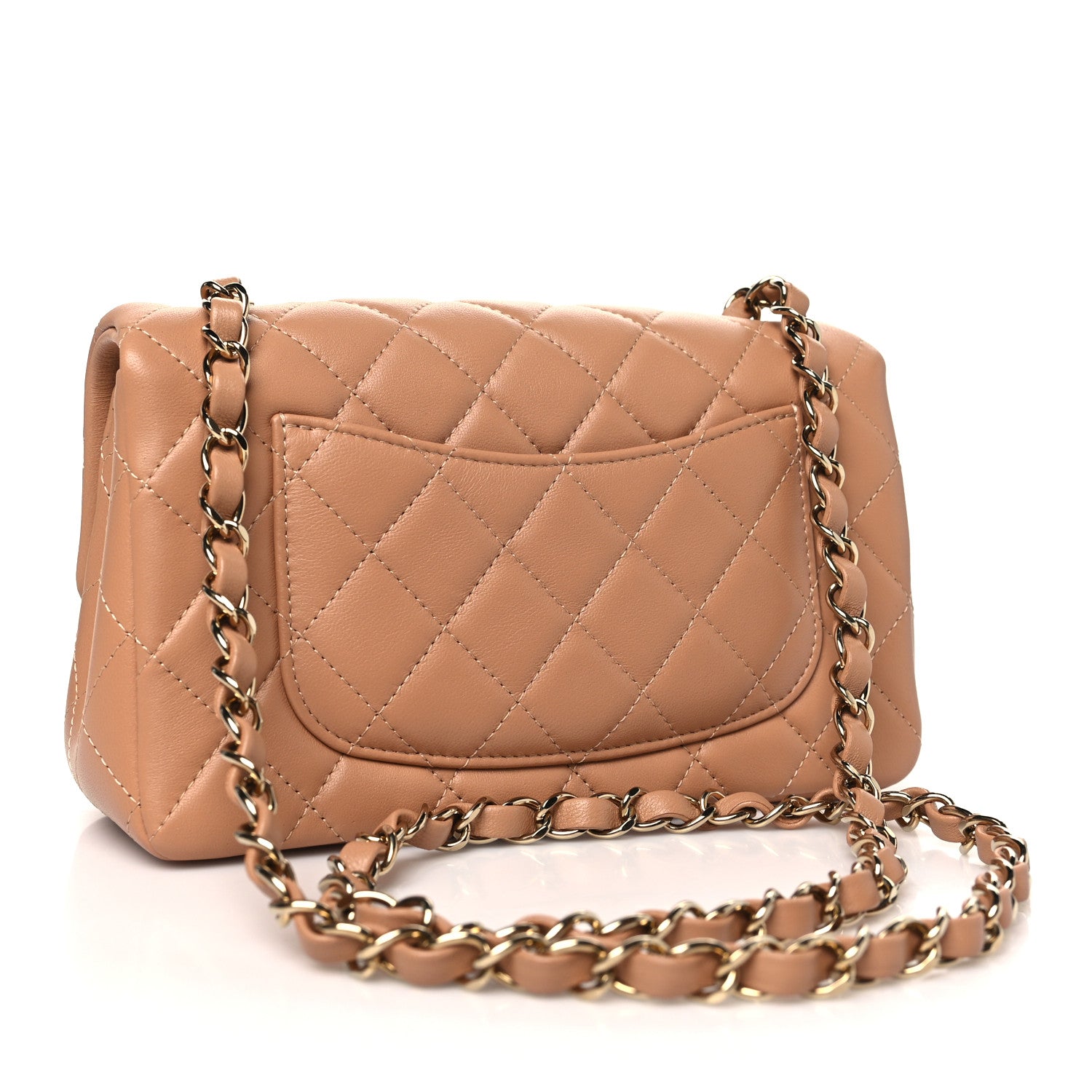 Chanel Lambskin Quilted Mini Rectangular Flap Brown 3 of 11