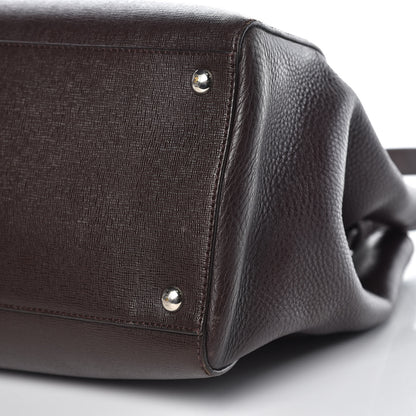 Fendi Vitello Elite Regular 2Jours Tote Caffe Noir 10 of 14