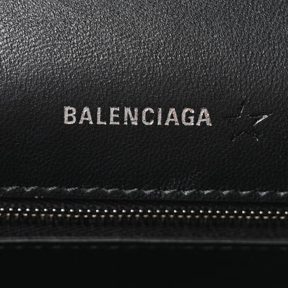 Balenciaga Fleece Leopard Print Small Hourglass Top Handle Bag Brown 6 of 10