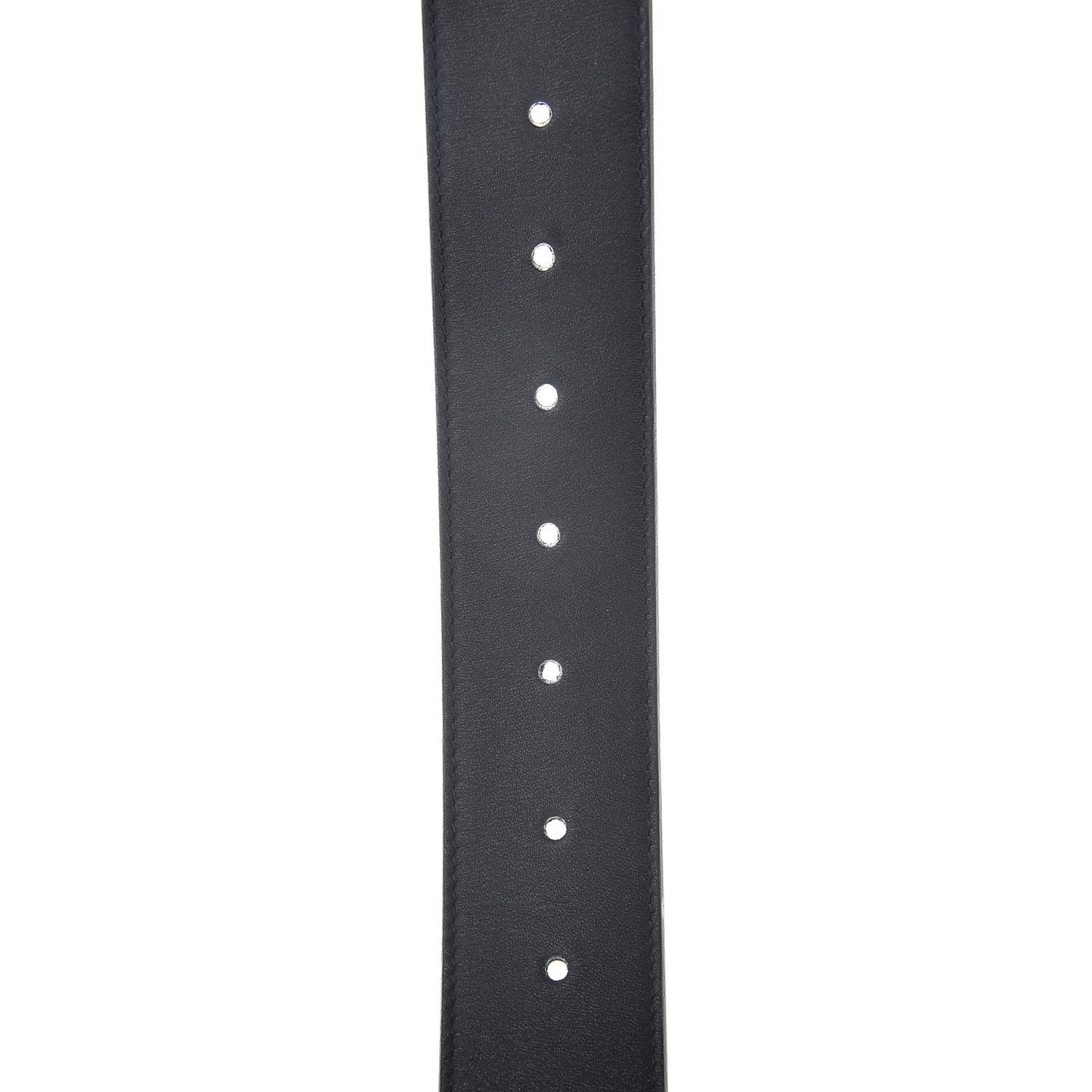 Moon Calfskin Pearl Double G 40mm Belt 90 36 Black Cream