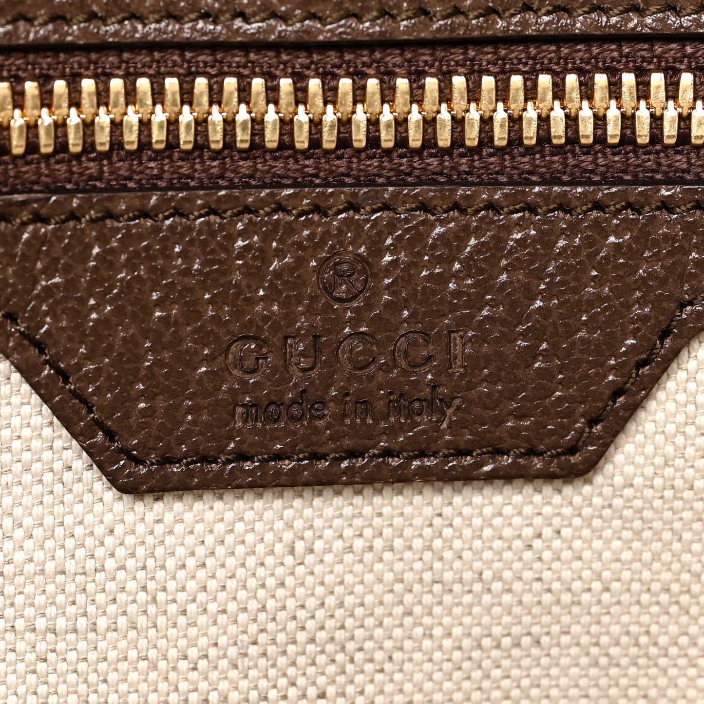 Monogram Jumbo GG Textured Dollar Calfskin Web Tote Bag Camel Ebony New Acero